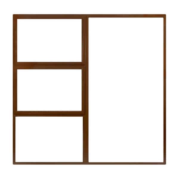 1.8 × 1.8 m Bronze Aluminium Window modern finish