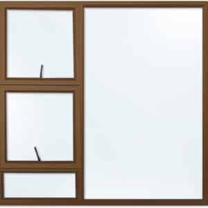 Uniwin 1.5 × 1.5 m Bronze Aluminium Right‑Hand Window modern design