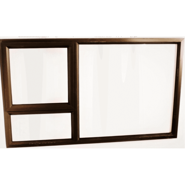 Aluminium 1.5 × 0.9 m Bronze Aluminium Window sleek finish