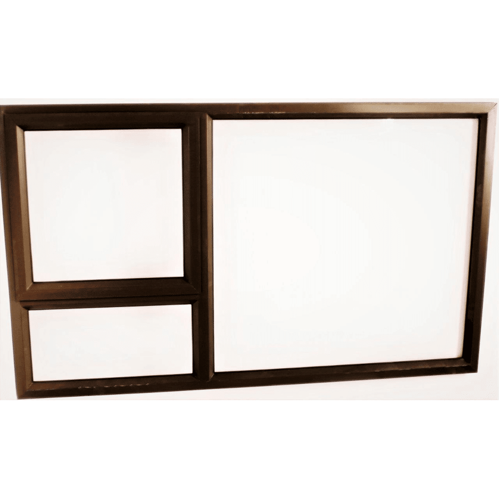 Aluminium 1.5 × 0.9 m Bronze Aluminium Window sleek finish