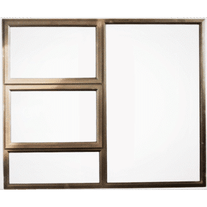 Window Aluminium 1.8×1.5 m Bronze – modern, powder-coated aluminium window