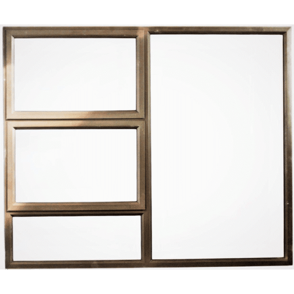Window Aluminium 1.8×1.5 m Bronze – modern, powder-coated aluminium window