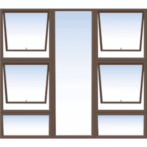 Uniwin 1.5 × 1.5 m Bronze Aluminium Window modern design
