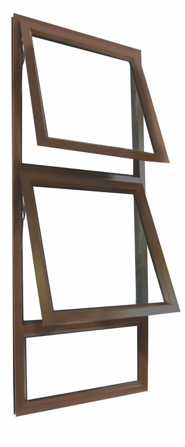 Aluminium Window 900 × 1500 mm Bronze