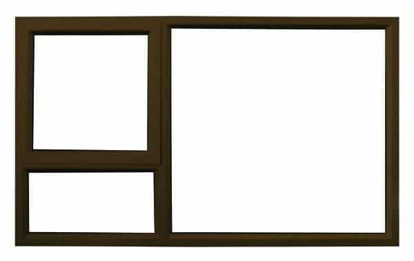 Kenzo 1500×900 Bronze Aluminium Top-Hung Window