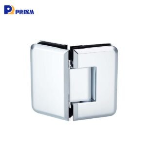 135 ° Self Closed Hinged Beveled Glass to Glass Brass Shower Door Hardware OEM