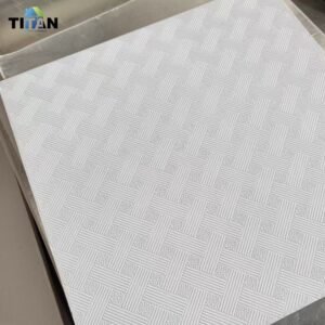 154 Vinyl 60X60 Suspended Drop Dalles De Platre Plafond PVC Gypsum Ceiling Tiles