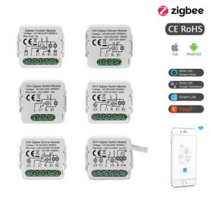 16A 250V Ethernet Mini Smart Light Dimmer Curtain Switch Module Zigbee WiFi Relay Switch with Tuya Module Remote Control 16A 250V Ethernet Mini Smart Light Dimmer Curtain Switch Module Zigbee WiFi Relay Switch with Tuya Module Remote Control