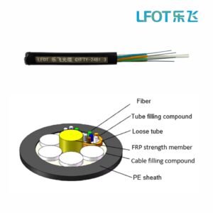 2-144 Cores Loose Tube Stranded FRP Strength Member Fiber Optic Cable (GYFTY) Cable