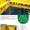 3-Ply Pine Panel Shuttering Board with Yellow Painting Phenolic WBP Glue for Shuttering Formwork