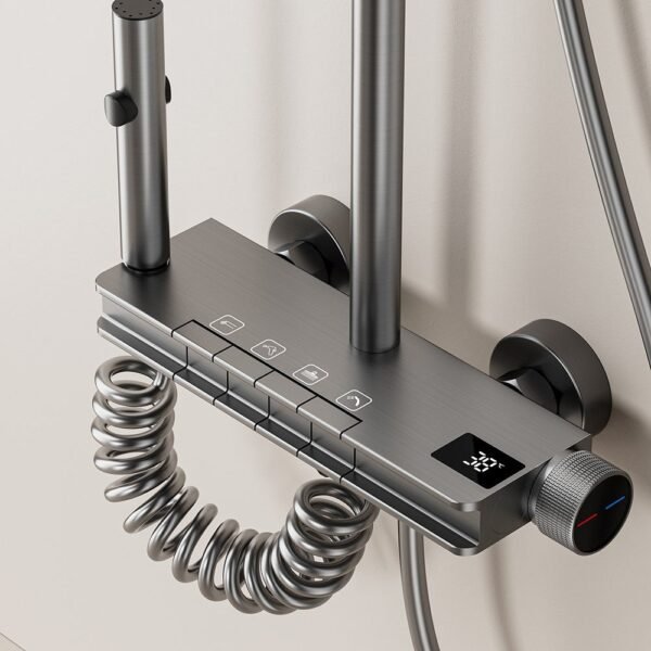 4-Function Wall-Mounted Shower Mixer Panel 4-Function Wall-Mounted Shower Mixer Panel