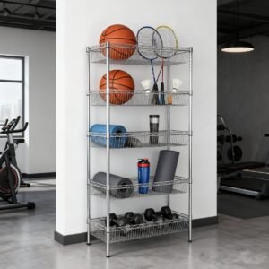 5 Tiers Chrome Plated Heavy Duty Storage Wire Shelving