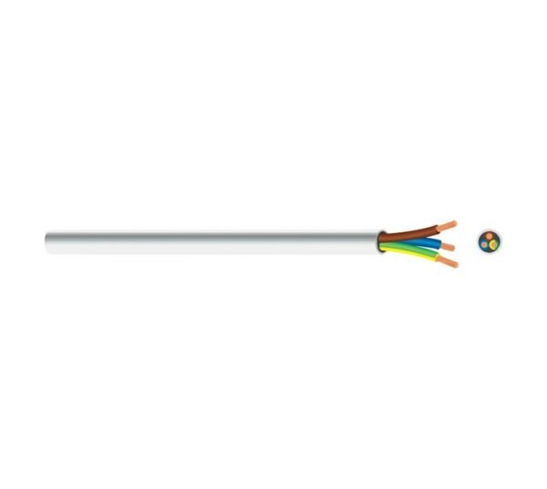 Aberdare Cables PVC Flexi 3 Core Cable White 25 mm â€” Builders Store SA