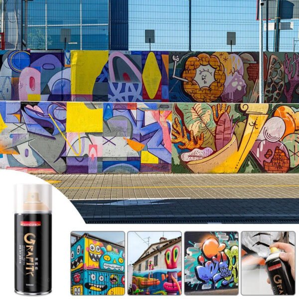 Aerosol Acrylic Anti-Rust Metallic Graffiti Individual Spray Paint