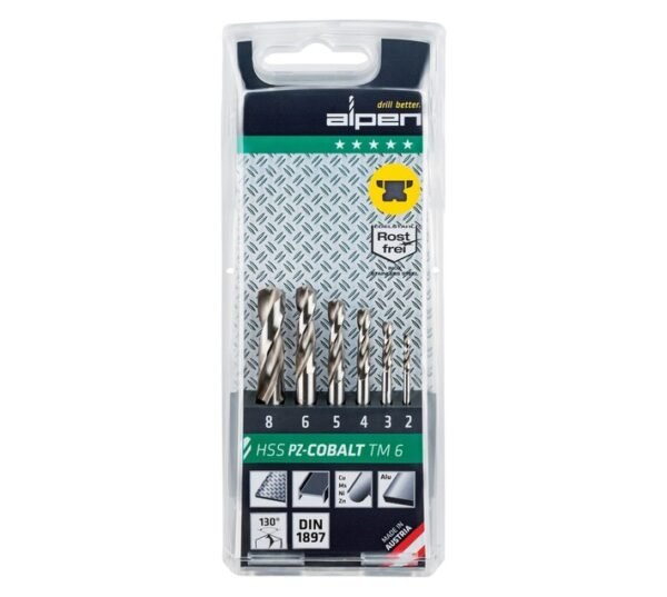 Alpen ALP TM PZ6 Cobalt Drill Bits Alpen ALP TM PZ6 Cobalt Drill Bits — Builders Store SA