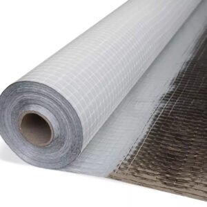 Aluminum Vapor Barrier with a Reinforcing Mesh and an Aluminum Reflective Layer Aluminum Vapor Barrier with a Reinforcing Mesh and an Aluminum Reflective Layer