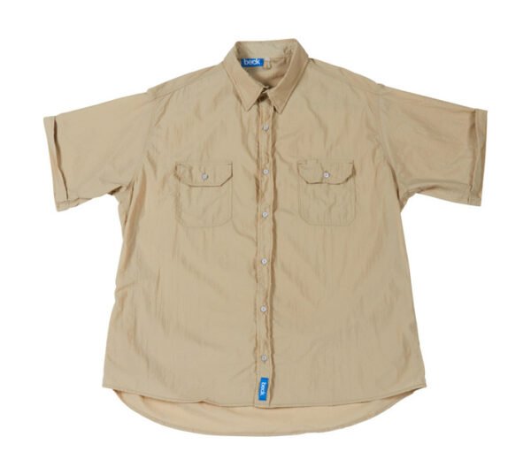 Beck Taslon Short Sleeve Shirt Stone S Beck Taslon Short Sleeve Shirt Stone S — Builders Store SA