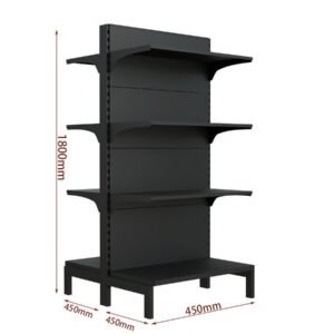 Black Wire Slatwall Series Store Shelving Australian Style Heavy Duty Supermarket Display Rack Shelf