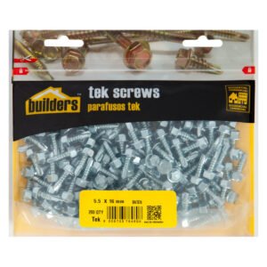 Builders 200 x Hex Head Tek Screws 55 x 16 mm â€” Builders Store SA
