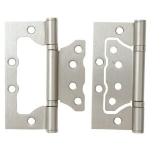Builders Ball Bearing Flush Hinge Nickle 100 mm â€” Builders Store SA