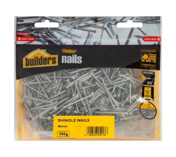 Builders Shingle Nails 40 x 35 mm 500 g â€” Builders Store SA