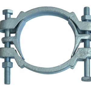 Carbon Steel Heavy Duty Double Bolt Hose Clamp