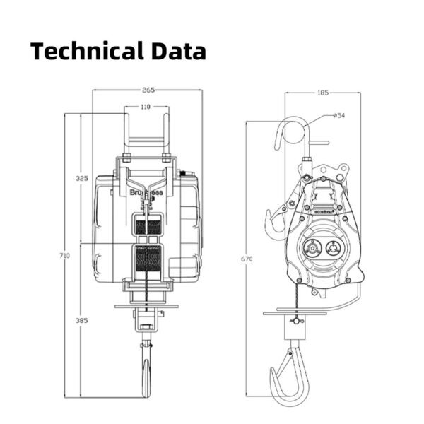 Changshu Seagull Light Duty 170kg Brushless Motor Mini Electric Winch for Home Changshu Seagull Light Duty 170kg Brushless Motor Mini Electric Winch for Home