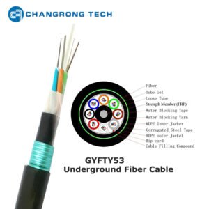 China Customized Outdoor Armored Underground Fiber Optic Cable GYFTY53