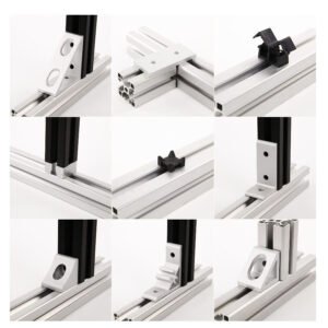 6389 15 Inches 2 Hole Inside Gusset Corner Bracket for 10 15 Inches Aluminium Profile and Aluminum Extrusion