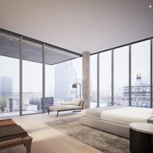 s Heavy Duty Hardware Transparent Glass Door for Expanding Visual Space