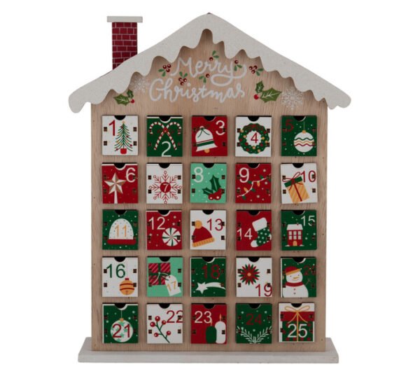 Christmas Wood Advent Calendar Red Christmas Wood Advent Calendar Red — Builders Store SA