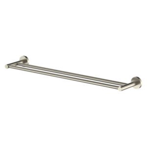 Cobra Seine Double Towel Rail Brushed Nickel 650 mm â€” Builders Store SA
