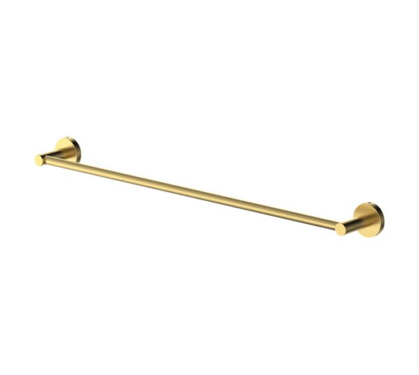 Cobra Seine Single Towel Rail Brushed Gold 650 mm â€” Builders Store SA