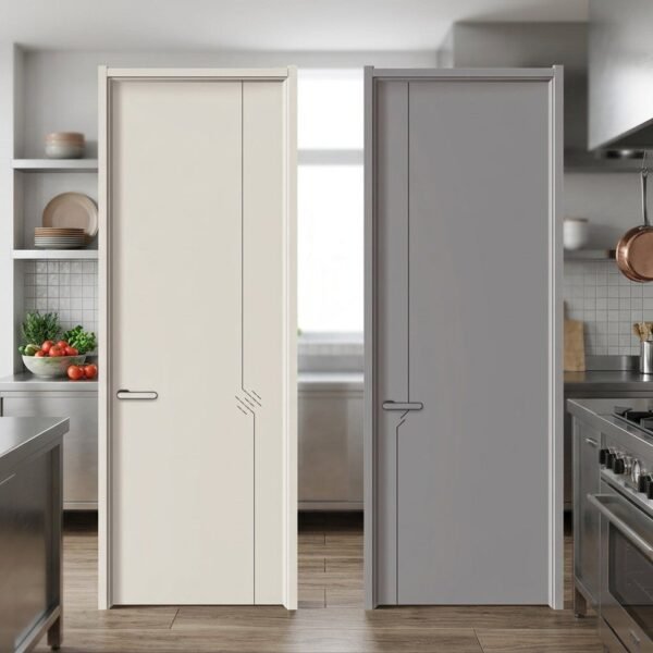 Contemporary Flush Panel Waterproof Factory Direct WPC Composite Interior Door