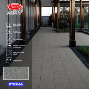Courtyard Outdoor Anti Slip Safe Not Prone Damage Flamed Surface Granite Paving Tiles