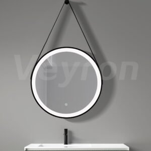Customized Home Hotel Round Modern Antique Smart Bathroom Decoration Wall Mounted LED Mirror Espejos with Dressing Glass Makeup Sensor Bluetooth/Hair Dryer