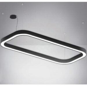 Customized Large Size Oval and Rectangle Hanging LED Light for Office