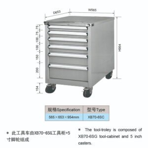 Customized Workshop Rolling/Locking Garage/Metal Tool Cabinets Trolley on Wheels