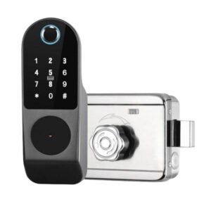 Cylinder Control Fingerprint Password Card Unlock Digital Smart Rim Door Lock
