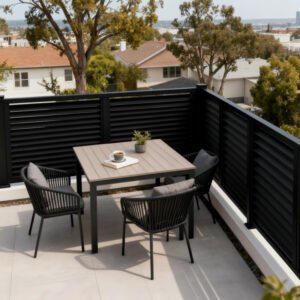 Dark Tone Aluminum Fence Panels for Residential Garden Patio Yard Fence