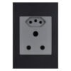 Design House Single Socket with IEC Outlet 4x2 Titanium and â€” Builders Store SA