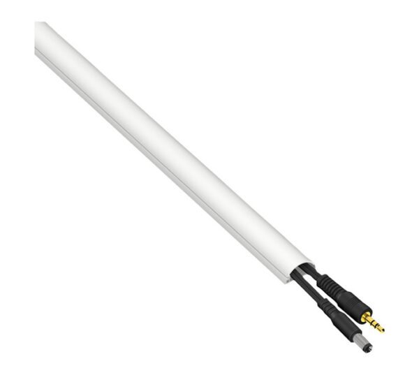 DLine 4 x HalfRound Trunking White 1000 x 20 x 10 mm DLine 4 x HalfRound Trunking White 1000 x 20 x 10 mm — Builders Store SA