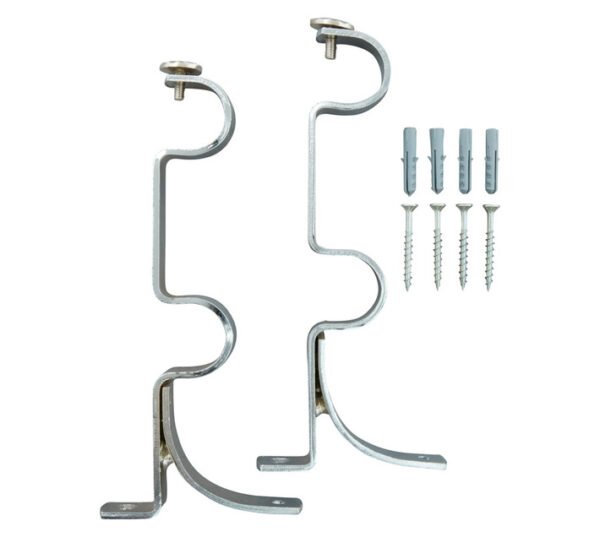 Double Gypsey Bracket Chrome 28 mm 2 Pack â€” Builders Store SA
