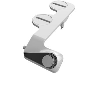 Dual Nozzle Non-Electric (Feminine/Posterior Wash) Fresh Waterultra-Slim Attachment with Adjustable Water Pressure Bidet
