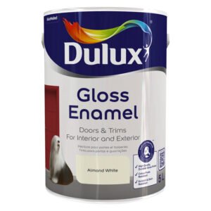 Dulux Gloss Enamel Paint Almond White 5 L â€” Builders Store SA