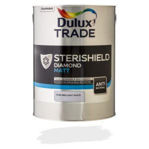 Dulux Sterishield Diamond Matt Paint White 5 L â€” Builders Store SA