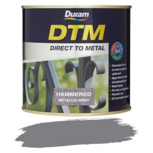 Duram DTM Hammered Paint Metallic Grey 500 ml Duram DTM Hammered Paint Metallic Grey 500 ml — Builders Store SA