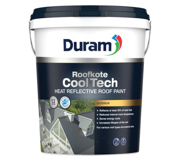 Duram Roofkote Cooltech Paint White 20 L Duram Roofkote Cooltech Paint White 20 L — Builders Store SA