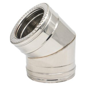 Econofire Double Skin 45 Degree Flue Bend 150 mm â€” Builders Store SA