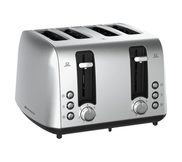 Eiger Geneva Series 4 Slice Toaster Silver Eiger Geneva Series 4 Slice Toaster Silver — Builders Store SA